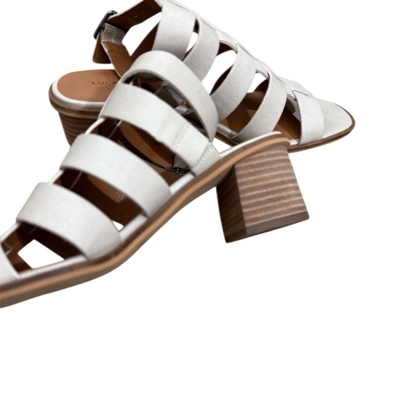 Lucky Brand Light Cream and Brown Gladiator Sandals Size 7 - Picture 7 of 7
